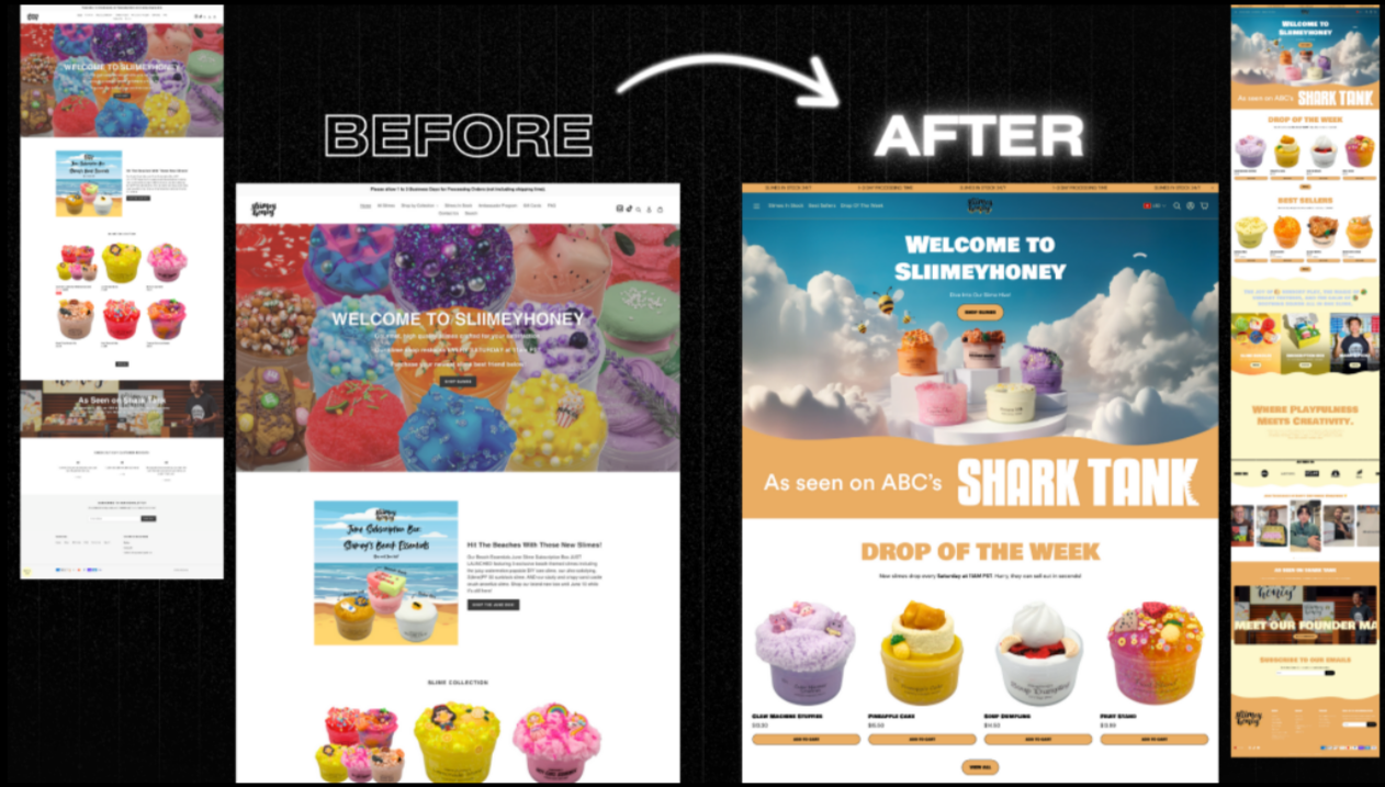 Before and After Website Mockup